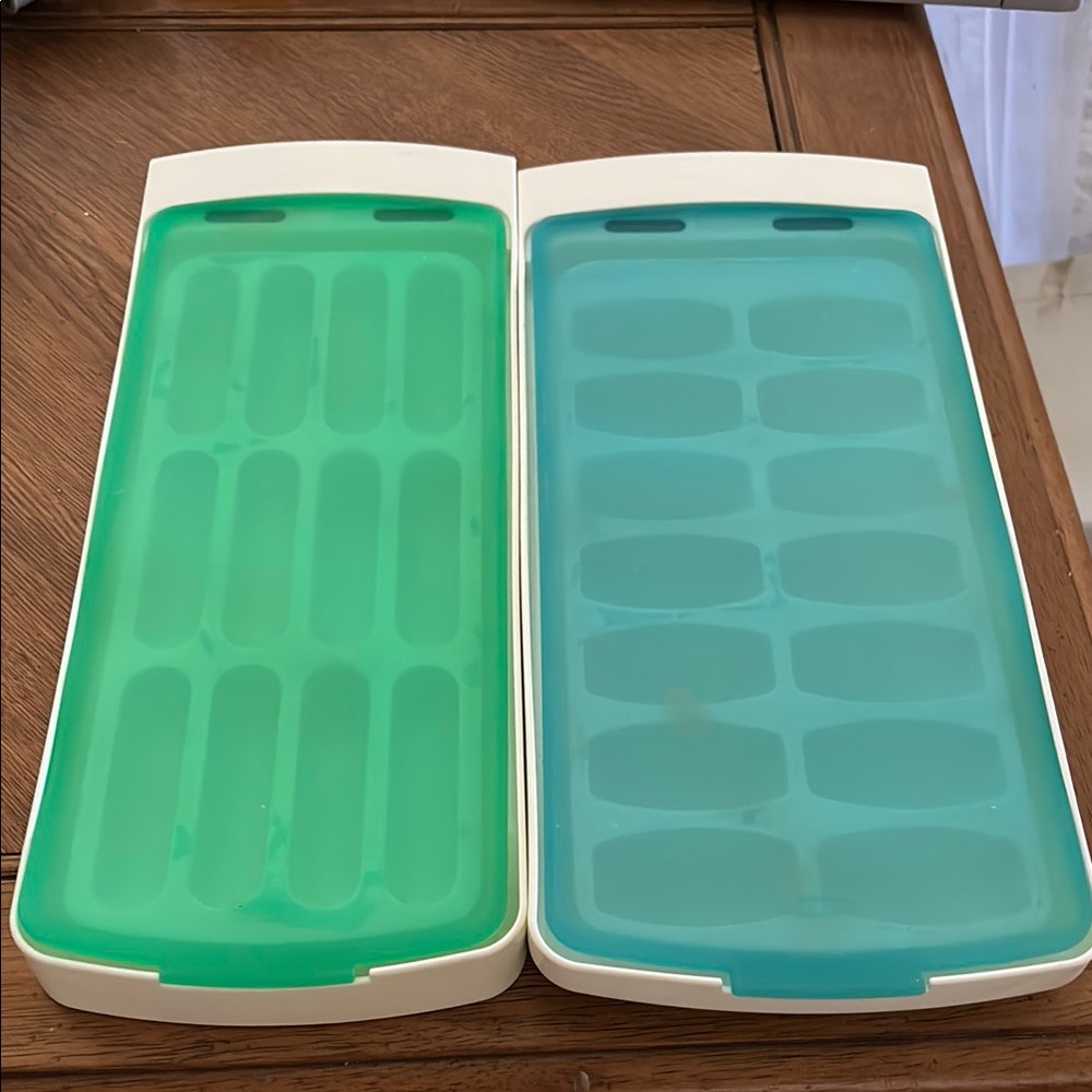 Green and Blue Ice Cube Tray Set